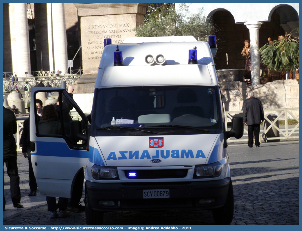 SCV00879
Stato della Città del Vaticano
Soccorso Sanitario
Ford Transit III serie
Allestitore Bollanti S.r.l.
Parole chiave: SCV;Stato;Città;del;Vaticano;Soccorso;Sanitario;Ambulanza;Autoambulanza;Ford;Transit;Bollanti