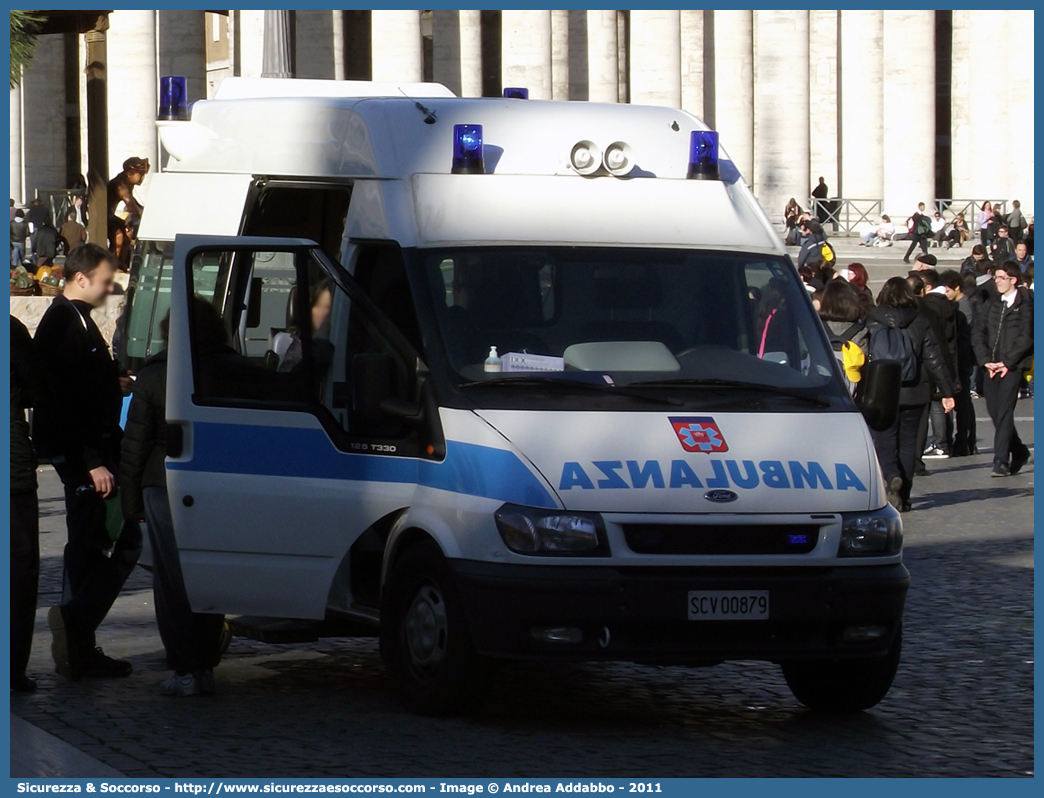 SCV00879
Stato della Città del Vaticano
Soccorso Sanitario
Ford Transit III serie
Allestitore Bollanti S.r.l.
Parole chiave: SCV;Stato;Città;del;Vaticano;Soccorso;Sanitario;Ambulanza;Autoambulanza;Ford;Transit;Bollanti