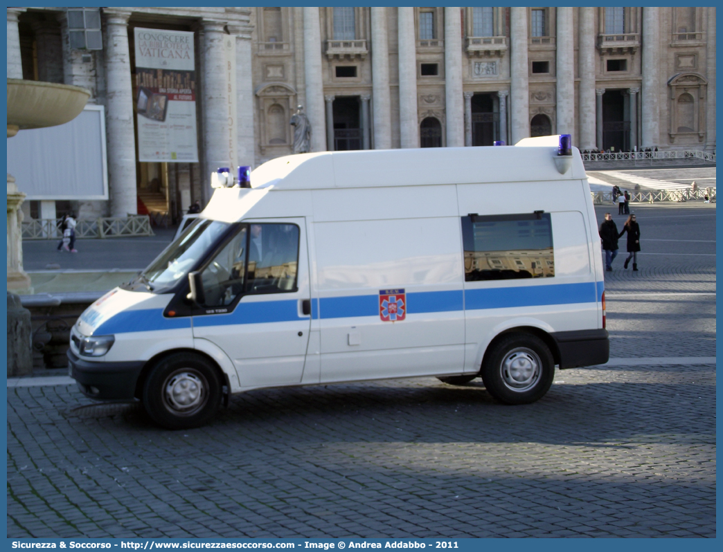 SCV00879
Stato della Città del Vaticano
Soccorso Sanitario
Ford Transit III serie
Allestitore Bollanti S.r.l.
Parole chiave: SCV;Stato;Città;del;Vaticano;Soccorso;Sanitario;Ambulanza;Autoambulanza;Ford;Transit;Bollanti