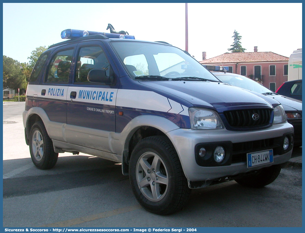 -
Polizia Municipale
Comune di Cavallino Treporti
Daihatsu Terios I serie
Parole chiave: PL;PM;P.L.;P.M.;Polizia;Locale;Municipale;Cavallino;Treporti;Daihatsu;Terios