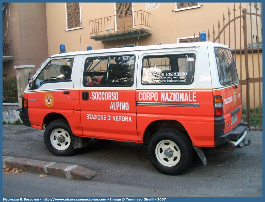 -
Corpo Nazionale
Soccorso Alpino e Speleologico
Delegazione Alpina
XI Prealpi Venete
Stazione di Verona
Mitsubishi L300
Parole chiave: CNSAS;C.N.S.A.S.;Corpo;Nazionale;Soccorso;Alpino;Speleologico;Veneto;SASV;S.A.S.V.;Verona;Mitsubishi;L300