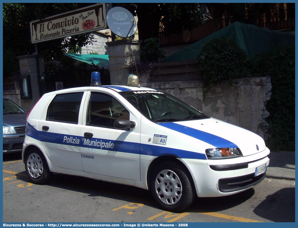 -
Polizia Municipale
Comune di Chiavari
Fiat Punto II serie
Parole chiave: Polizia;Municipale;Locale;Chiavari;Fiat;Punto