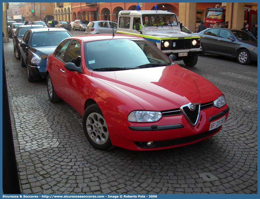 VF 21187
Corpo Nazionale Vigili del Fuoco
Alfa Romeo 156 I serie
Parole chiave: VVF;V.V.F.;Corpo;Nazionale;Vigili;del;Fuoco;Alfa;Romeo;156