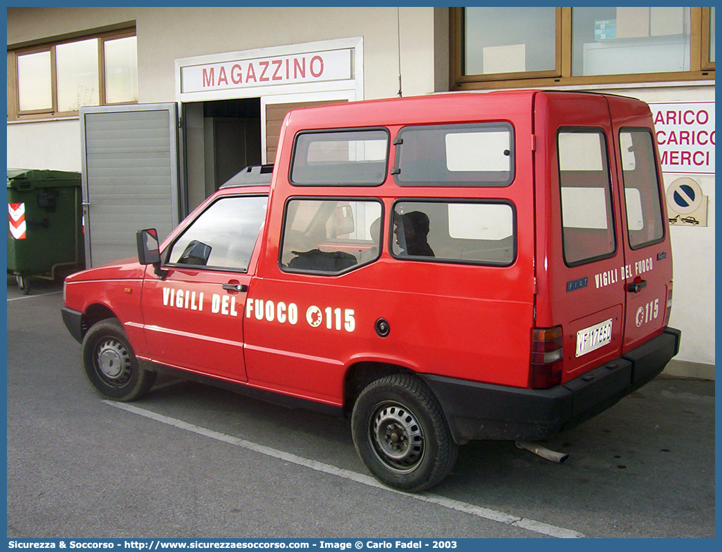 VF 17660
Corpo Nazionale Vigili del Fuoco
Fiat Fiorino II serie
Parole chiave: VVF;V.V.F.;Corpo;Nazionale;Vigili;del;Fuoco;Fiat;Fiorino