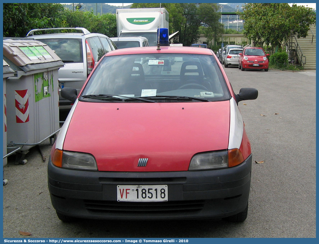 VF 18518
Corpo Nazionale Vigili del Fuoco
Fiat Punto I serie
Parole chiave: VF;VVF;V.F.;V.V.F.;Corpo;Nazionale;Vigili del Fuoco;Vigili;Fuoco;Fiat;Punto