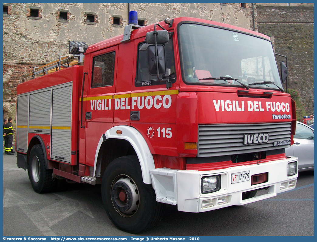 VF 17779
Corpo Nazionale Vigili del Fuoco
Iveco 190-26 TurboTech
Allestitore Iveco Magirus
Parole chiave: VVF;V.V.F.;Corpo;Nazionale;Vigili;del;Fuoco;AutoPompaSerbatoio;APS;AutoPompa;Iveco;190-26;TurboTech;VF;17786