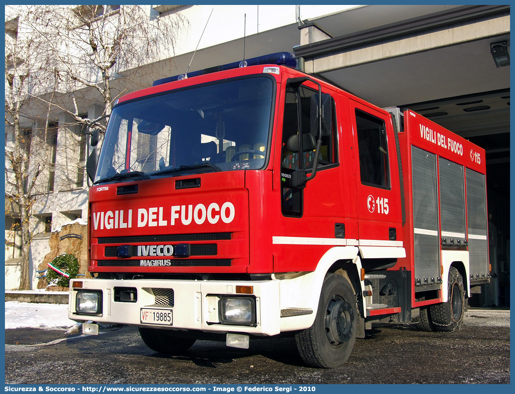 VF 19885
Corpo Nazionale Vigili del Fuoco
Iveco Magirus CityEuroFire
100E21 I serie
Ricondizionato Fortini S.r.l.
Parole chiave: VVF;V.V.F.;Corpo;Nazionale;Vigili;del;Fuoco;AutoPompaSerbatoio;APS;A.P.S.;Iveco;Magirus;EuroFire;100E21