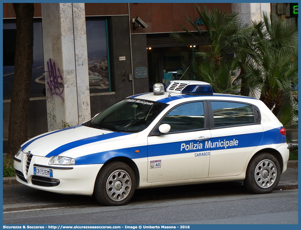 -
Polizia Municipale
Comune di Carasco
Alfa Romeo 147 I serie
Parole chiave: Polizia;Locale;Municipale;Carasco;Alfa Romeo;147