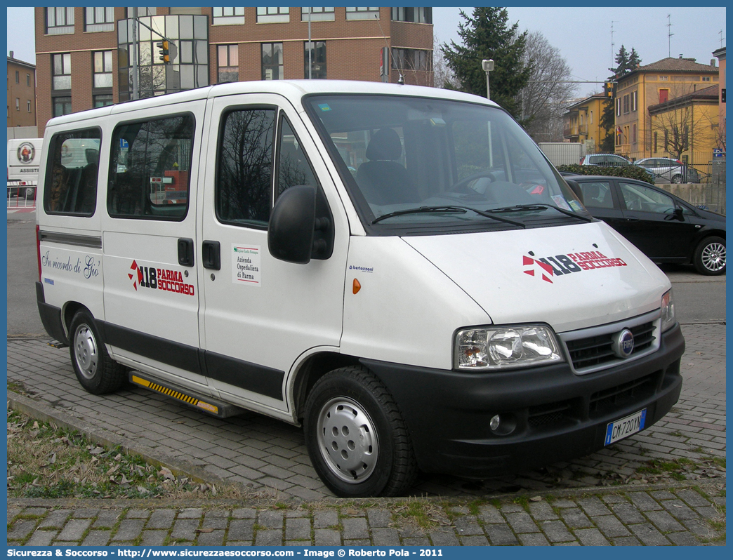 -
118 Parma Soccorso
Fiat Ducato II serie restyling
Allestitore Bertazzoni S.r.l.
Parole chiave: 118;Parma;Soccorso;Fiat;Ducato;Bertazzoni