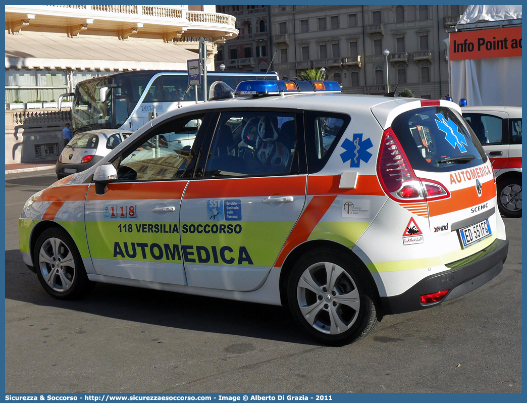 ALFA SIERRA 05
118 Versilia Soccorso
Renault Scenic X-Mod
Allestitore AVS S.a.s.
Parole chiave: 118;Versilia;Soccorso;Automedica;Automedicalizzata;Auto Medica;Auto Medicalizzata;Renault;Scenic;X-Mod;X - Mod;XMod;X Mod;AVS