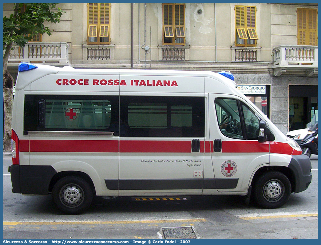 CRI A129D
Croce Rossa Italiana
Varazze
Fiat Ducato III serie
Allestitore Bollanti S.r.l.
Parole chiave: Croce;Rossa;Italiana;CRI;C.R.I.;Ambulanza;Fiat;Ducato;X250;Varazze;Bollanti