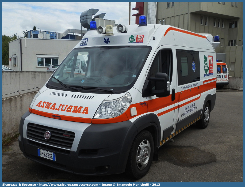 603
118 Umbria Soccorso
Azienda USL Umbria 1
Fiat Ducato III serie
Allestitore Vision S.r.l.
Parole chiave: 118;Umbria;Soccorso;Perugia;Ambulanza;Fiat;Ducato;X250;PG;603;Vision