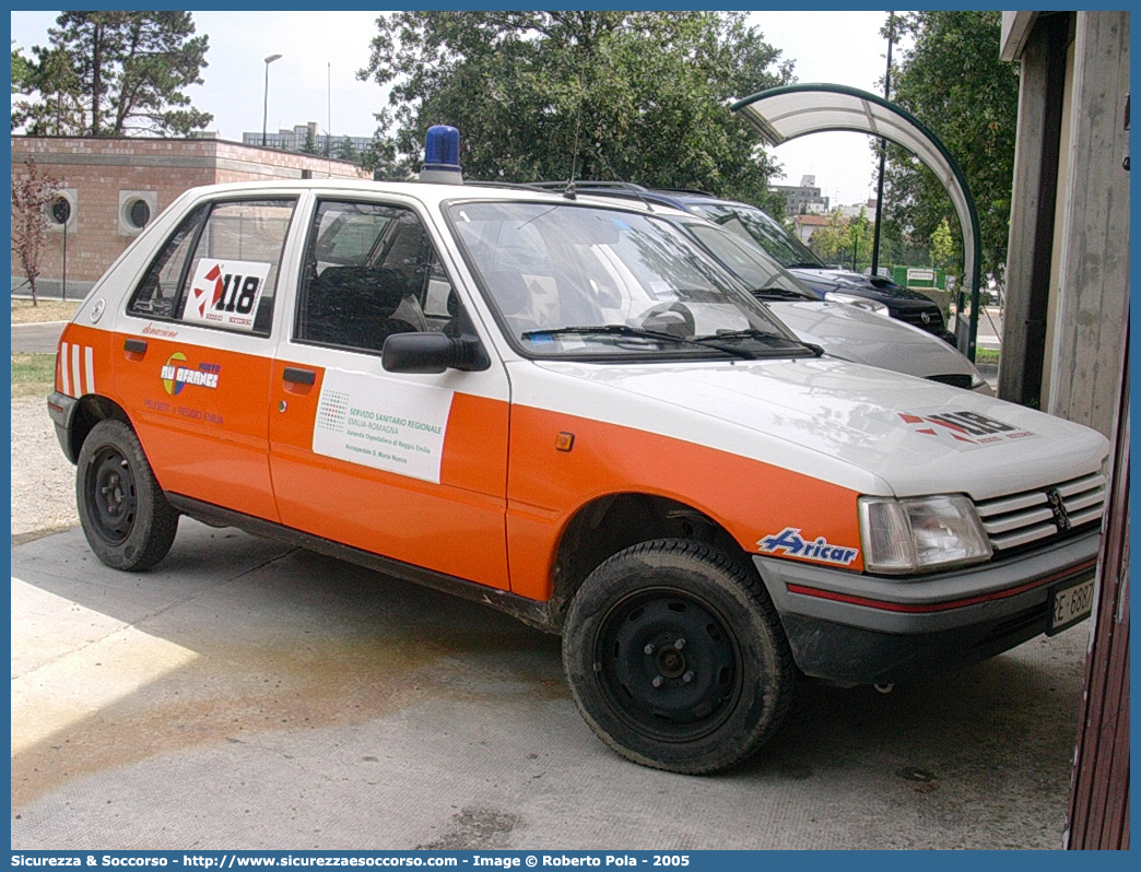 -
118 Reggio Emilia Soccorso
Peugeot 205 II serie
Allestitore Aricar S.p.A.
Parole chiave: 118;Reggio Emilia;Soccorso;Peugeot;205;Aricar