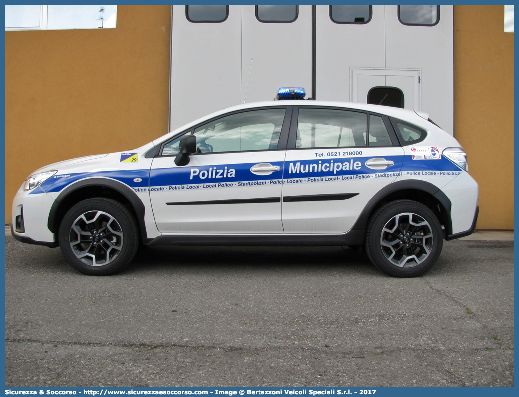 Polizia Locale YA803AM
Polizia Municipale
Comune di Parma
Subaru XV I serie restyling
Allestitore Bertazzoni S.r.l.
Parole chiave: Polizia;Locale;Municipale;Parma;Subaru;XV;Bertazzoni;YA803AM;YA 803 AM