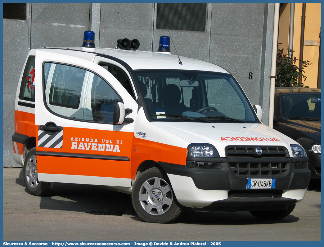 RA 29
118 Romagna Soccorso
Ambito Territoriale di Ravenna
Fiat Doblò I serie
Allestitore Vision S.r.l.
Parole chiave: 118;Romagna;Ravenna;Soccorso;Fiat;Doblò;Doblo;Vision