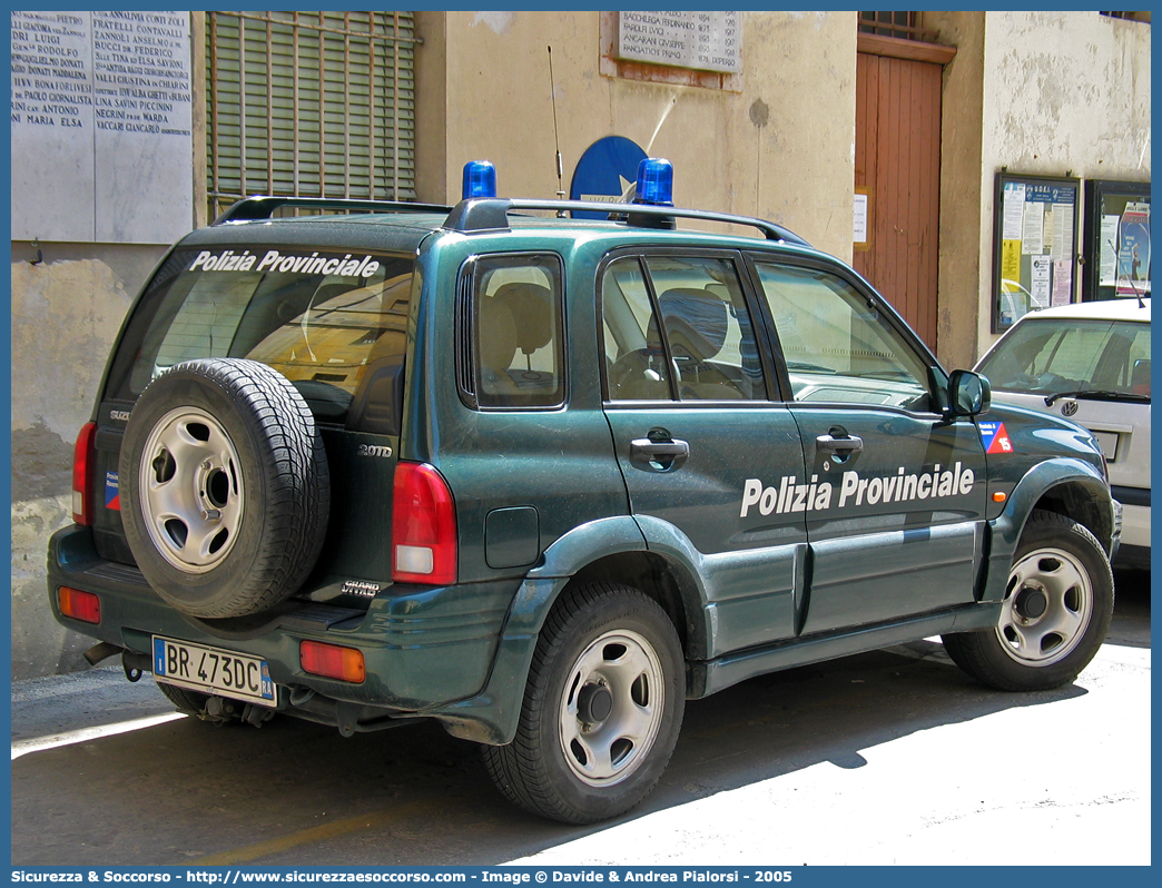 -
Polizia Provinciale
Provincia di Ravenna
Suzuki Grand Vitara II serie
Parole chiave: Polizia;Locale;Provinciale;Ravenna;Suzuki;Grand Vitara