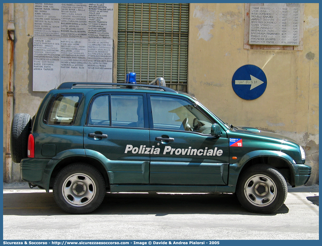 -
Polizia Provinciale
Provincia di Ravenna
Suzuki Grand Vitara II serie
Parole chiave: Polizia;Locale;Provinciale;Ravenna;Suzuki;Grand Vitara