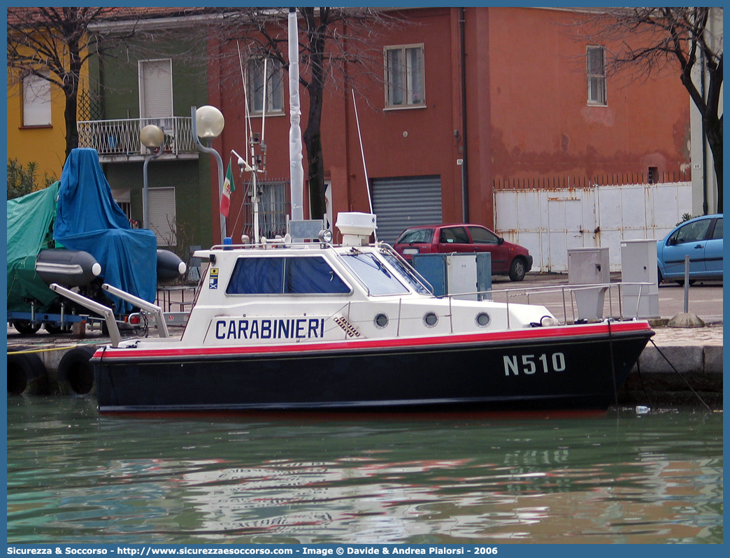 N510
Arma dei Carabinieri
Servizio Navale	
Motovedetta d'Altura Classe N500
Parole chiave: CC;C.C.;Arma;Carabinieri;Servizio;Navale;Motovedetta;Altura;Classe;N500;N 500