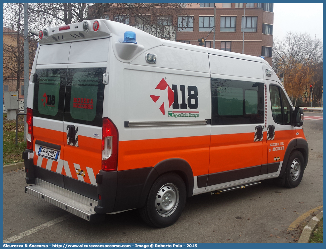 MO 1615
118 Modena Soccorso
Fiat Ducato III serie restyling
Allestitore Vision S.r.l.
Parole chiave: 118;Modena;Soccorso;Ambulanza;Autoambulanza;Fiat;Ducato;X290;X 290;Vision