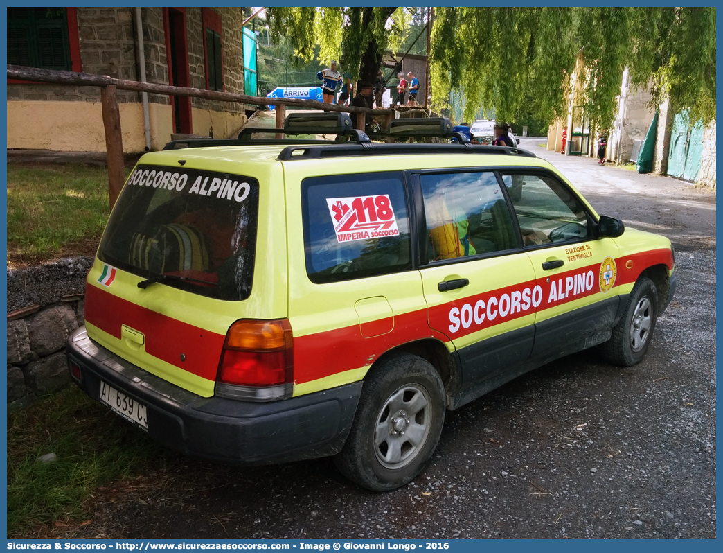 -
Corpo Nazionale
Soccorso Alpino e Speleologico
Delegazione Alpina
XXIII Liguria di Ponente
Stazione di Ventimiglia
Subaru Forester I serie
Parole chiave: CNSAS;C.N.S.A.S.;Corpo;Nazionale;Soccorso;Alpino;Speleologico;Liguria;SASL;S.A.S.L.;Ventimiglia;Subaru;Forester