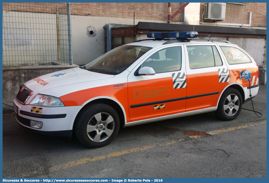 MO 1680
118 Modena Soccorso
Skoda Octavia Wagon II serie
Allestitore Vision S.r.l.
Parole chiave: 118;Modena;Soccorso;Automedica;Automedicalizzata;Auto Medica;Auto Medicalizzata;Skoda;Octavia;Wagon;Vision