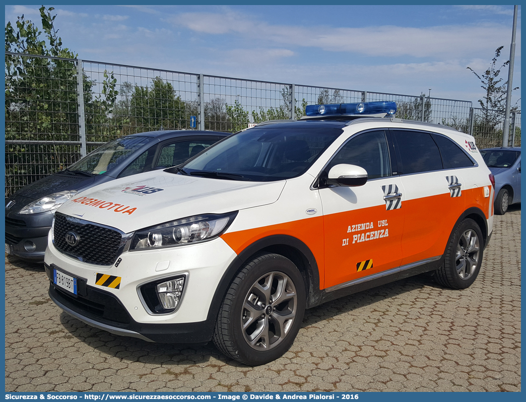 -
118 Piacenza Soccorso
Kia Sorento III serie
Allestitore Vision S.r.l.
Parole chiave: 118;Piacenza;Soccorso;Automedica;Automedicalizzata;Auto Medica;Auto Medicalizzata;Kia;Sorento;Vision