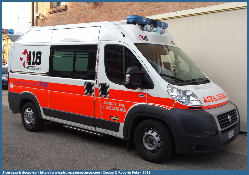 BO 0905
118 Bologna Soccorso
Fiat Ducato III serie
Allestitore Vision S.r.l.
Parole chiave: 118;Bologna;Soccorso;Ambulanza;Autoambulanza;Fiat;Ducato;X250;X 250;Vision