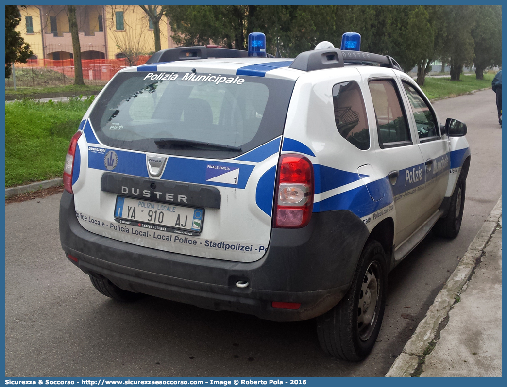 Polizia Locale YA910AJ
Polizia Municipale
Comune di Finale Emilia
Dacia Duster
Allestitore Bertazzoni S.r.l.
Parole chiave: Polizia;Locale;Municipale;Finale Emilia;Dacia;Duster;Bertazzoni;YA910AJ;YA 910 AJ