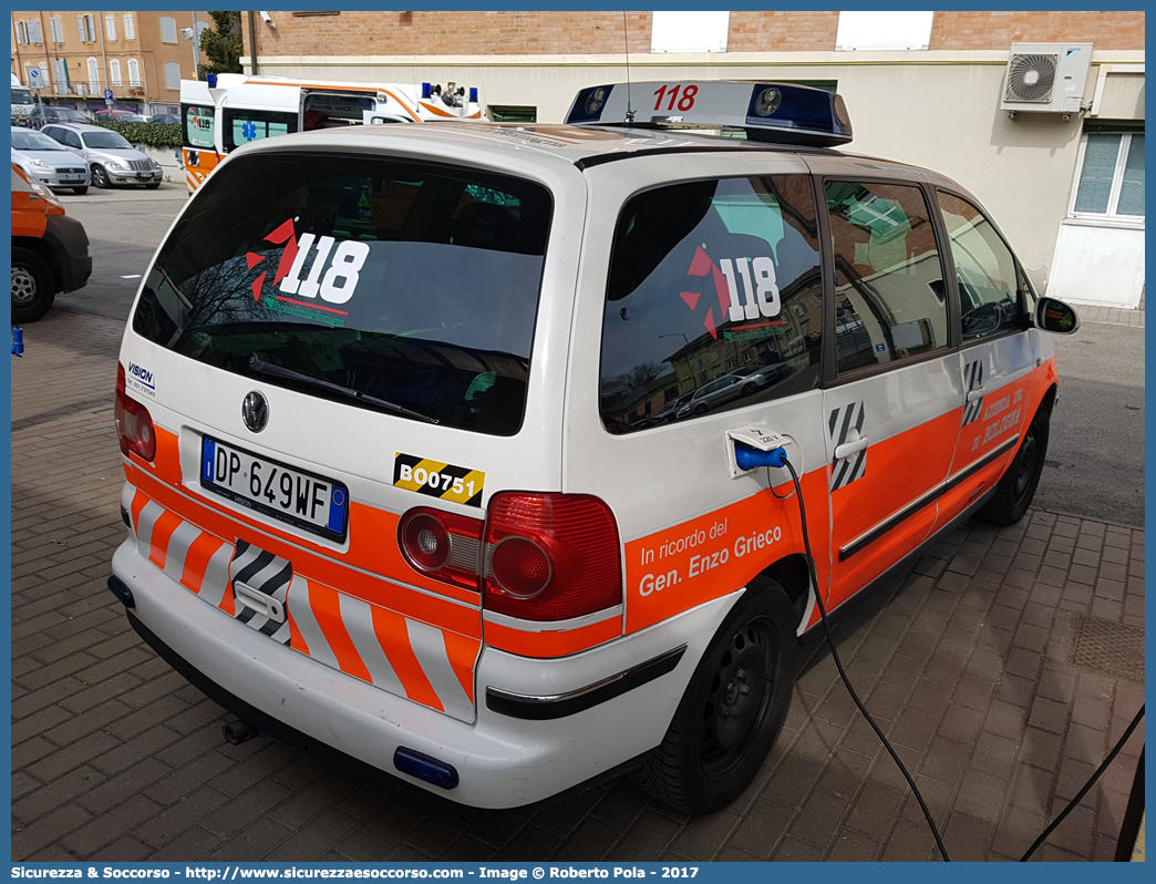 BO 0751
118 Bologna Soccorso
Volkswagen Sharan III serie
Allestitore Vision S.r.l.
Parole chiave: 118;Bologna;Soccorso;Automedica;Auto Medica;Automedicalizzata;Auto Medicalizzata;Volkswagen;Sharan;Vision