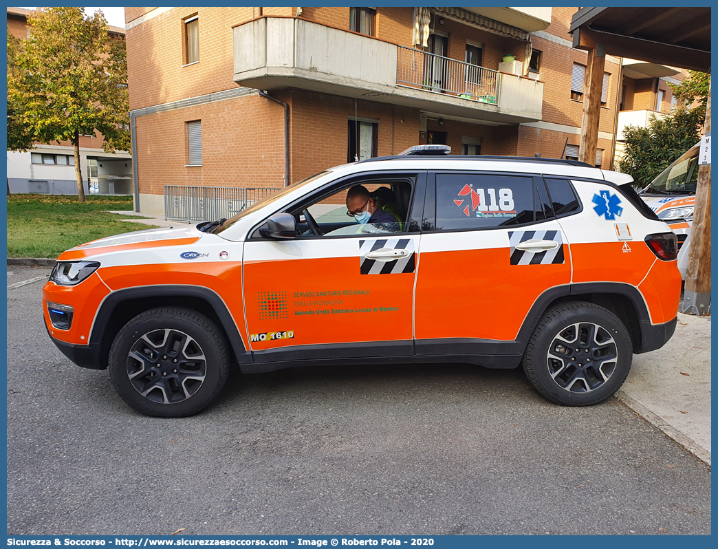 MO 1610
118 Modena Soccorso
Jeep Compass II serie I restyling
Allestitore Orion S.r.l.
Parole chiave: 118;Modena;Soccorso;Automedica;Automedicalizzata;Auto Medica;Auto Medicalizzata;Jeep;Compass;Orion