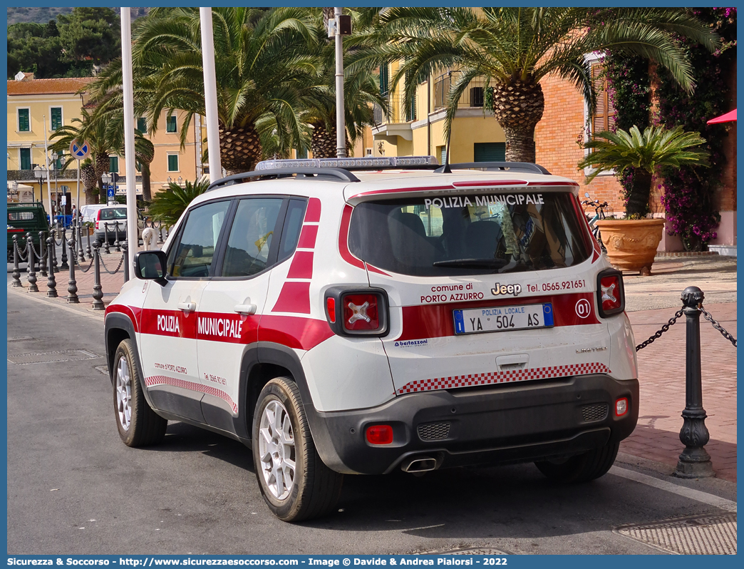 Polizia Locale YA504AS
Polizia Municipale
Comune di Porto Azzurro
Jeep Renegade I serie restyling
Allestitore Bertazzoni S.r.l.
Parole chiave: PL;P.L.;PM;P.M.;Polizia;Locale;Municipale;Porto Azzurro;Jeep;Renegade;Bertazzoni