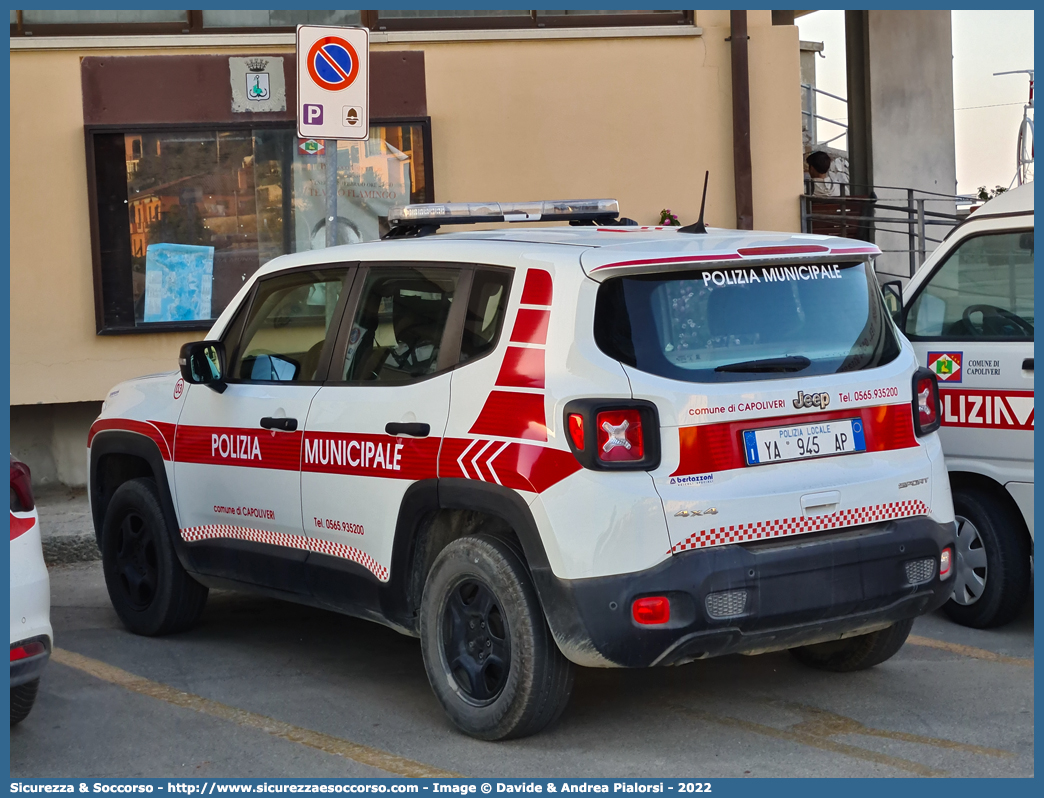 Polizia Locale YA945AP
Polizia Municipale
Comune di Capoliveri
Jeep Renegade I serie restyling
Allestitore Bertazzoni S.r.l.
Parole chiave: PL;P.L.;PM;P.M.;Polizia;Locale;Municipale;Capoliveri;Bertazzoni;Jeep;Renegade