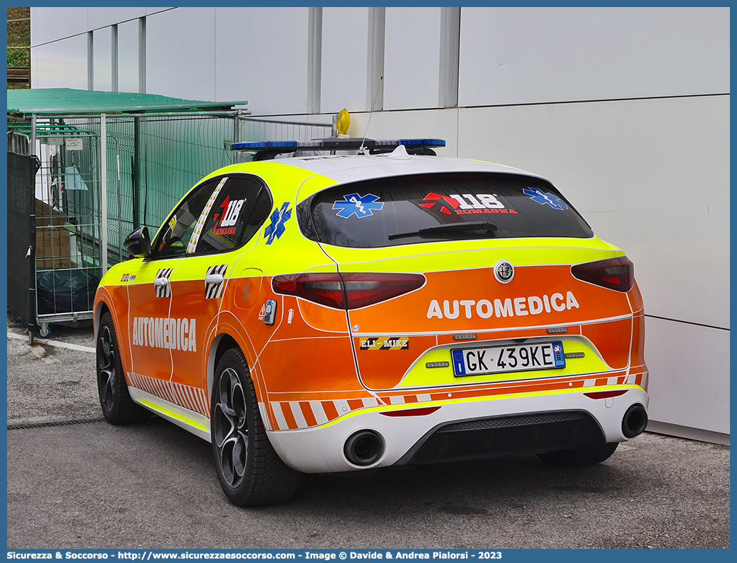 ELI-MIKE
118 Romagna Soccorso
Alfa Romeo Stelvio
Allestitore Safety Car S.r.l.
Parole chiave: 118;Romagna;Soccorso;Automedica;Automedicalizzata;Auto Medica;Auto Medicalizzata;Alfa Romeo;Stelvio;Safety Car