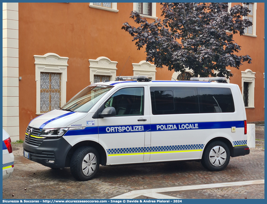 Polizia Locale YA385AR
Polizia Locale
Comune di Silandro
Volkswagen Transporter T6.1
Allestitore Bertazzoni S.r.l.
Parole chiave: Polizia;Locale;Municipale;Silandro;Schlanders;Volkswagen;Transporter;T6.1;T 6.1;Bertazzoni;YA385AR;YA 385 AR