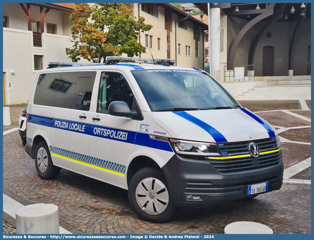 Polizia Locale YA385AR
Polizia Locale
Comune di Silandro
Volkswagen Transporter T6.1
Allestitore Bertazzoni S.r.l.
Parole chiave: Polizia;Locale;Municipale;Silandro;Schlanders;Volkswagen;Transporter;T6.1;T 6.1;Bertazzoni;YA385AR;YA 385 AR