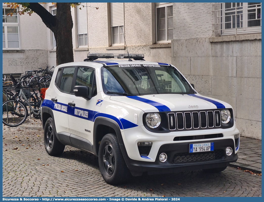 Polizia Locale YA994AP
Polizia Locale
Comune di Merano
Jeep Renegade I serie restyling
Allestitore Bertazzoni S.r.l.
Parole chiave: Polizia;Locale;Municipale;Merano;Meran;Jeep;Renegade;Bertazzoni;YA994AP;YA 994 AP