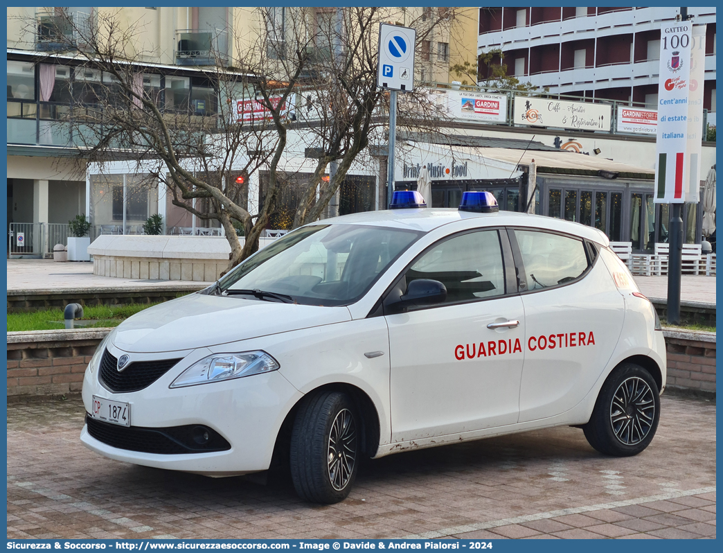 CP 1874
Corpo delle Capitanerie di Porto
Guardia Costiera
Lancia Ypsilon Hybrid III serie restyling
Allestitore Celiani S.a.s.
(variante)
Parole chiave: CP;C.P.;GC,G.C.;Guardia;Costiera;Capitaneria;Capitanerie;di;Porto;Lancia;Ypsilon;Hybrid