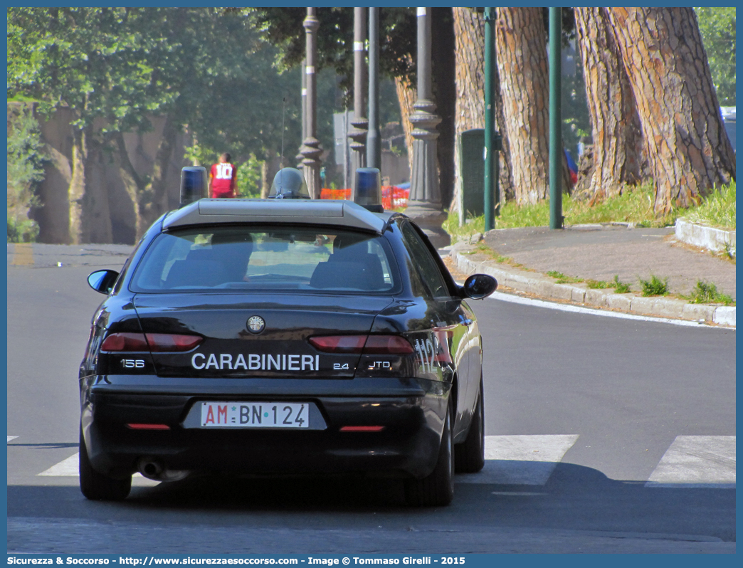 AM BN124
Arma dei Carabinieri
Reparto Carabinieri presso l'Aeronautica Militare
Alfa Romeo 156 I serie
Parole chiave: AMBN124;Arma dei Carabinieri;Carabinieri;Aeronautica;Militare;Alfa Romeo;156