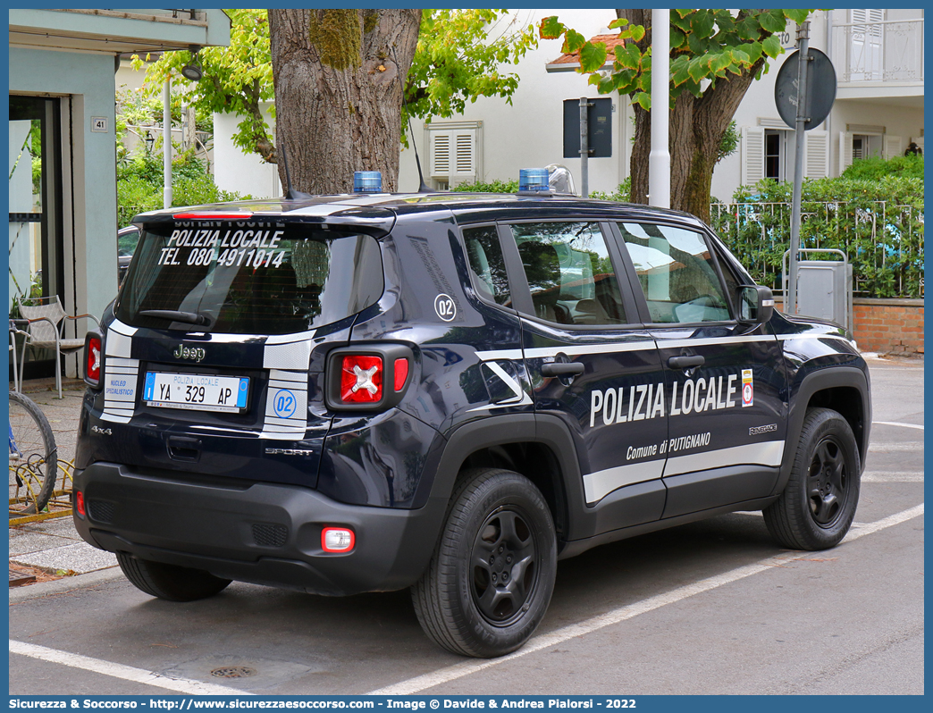 Polizia Locale YA329AP
Polizia Locale
Comune di Putignano
Jeep Renegade I serie restyling
Parole chiave: Polizia;Locale;Municipale;Putignano;Jeep;Renegade;YA329AP;YA 329 AP