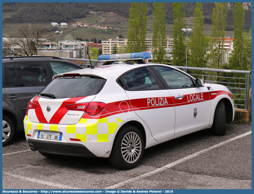 Polizia Locale YA473AN
Polizia Locale
Corpo Intercomunale
Trento - Monte Bondone
Alfa Romeo Nuova Giulietta
I serie II restyling
Parole chiave: Polizia;Locale;Municipale;Trento;Monte Bondone;Aldeno;Cimone;Garniga Terme;Alfa Romeo;Nuova Giulietta;YA473AN;YA 473 AN