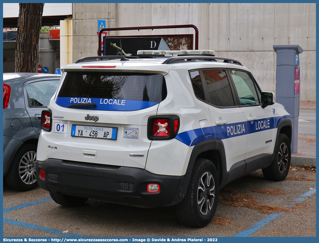 Polizia Locale YA438AP
Polizia Locale
Comune di Maiolati Spontini
Jeep Renegade I serie restyling
Allestitore Bertazzoni S.r.l.
Parole chiave: Polizia;Locale;Municipale;Maiolati Spontini;Jeep;Renegade;Bertazzoni;YA438AP;YA 438 AP