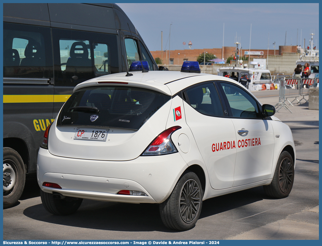 CP 1876
Corpo delle Capitanerie di Porto
Guardia Costiera
Lancia Ypsilon Hybrid III serie restyling
Allestitore Celiani S.a.s.
(variante)
Parole chiave: CP;C.P.;GC,G.C.;Guardia;Costiera;Capitaneria;Capitanerie;di;Porto;Lancia;Ypsilon;Hybrid