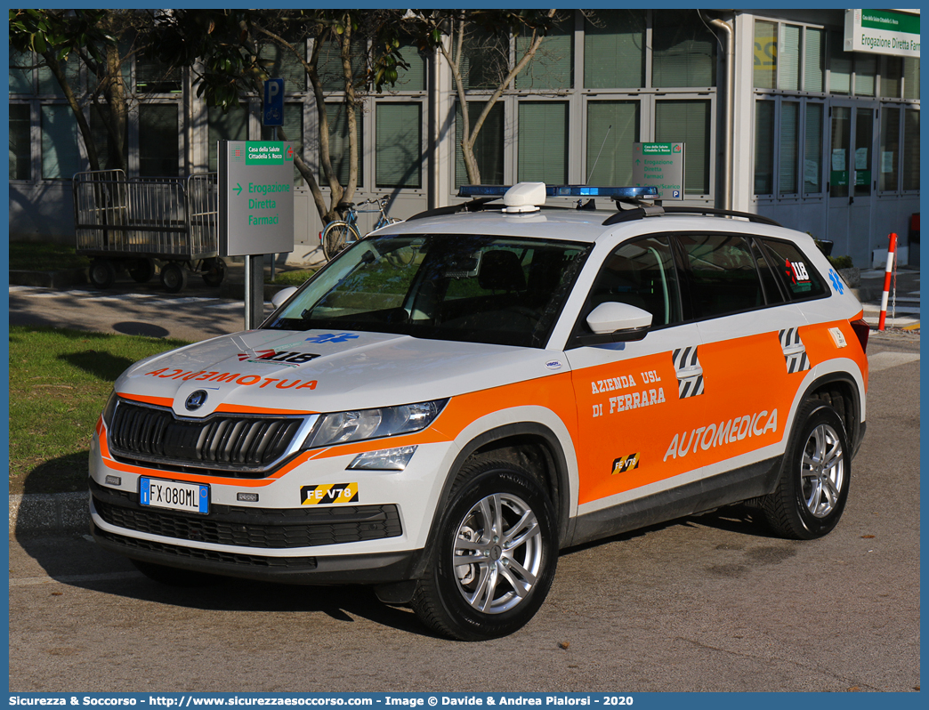 FE 3178
118 Ferrara Soccorso
Skoda Kodiaq
Allestitore Vision S.r.l.
Parole chiave: 118;Ferrara;Soccorso;Automedica;Auto Medica;Automedicalizzata;Auto Medicalizzata;Skoda;Kodiaq;Vision