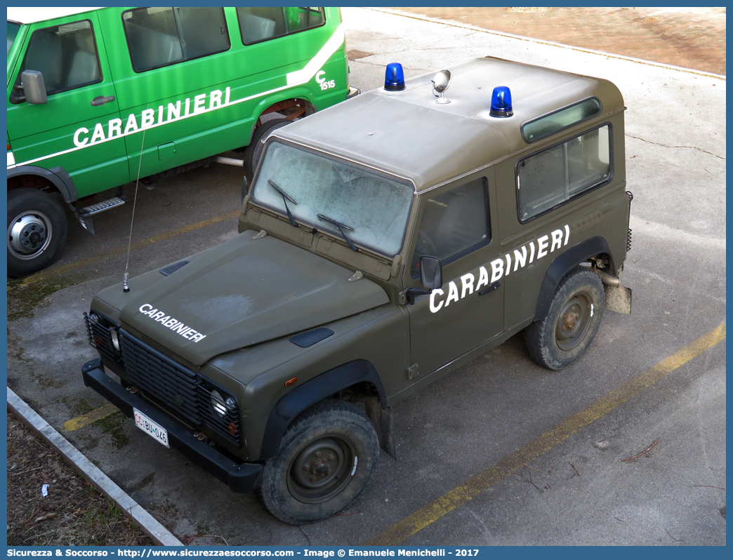 CC BU046
Arma dei Carabinieri
Comando Unità per la Tutela Forestale, 
Ambientale e Agroalimentare
Land Rover Defender 90
(variante)
Parole chiave: CC;C.C.;Arma;dei;Carabinieri;Comando;Unità;per;la;Tutela;Forestale;Ambientale;Agroalimentare;Land;Rover;Defender;90