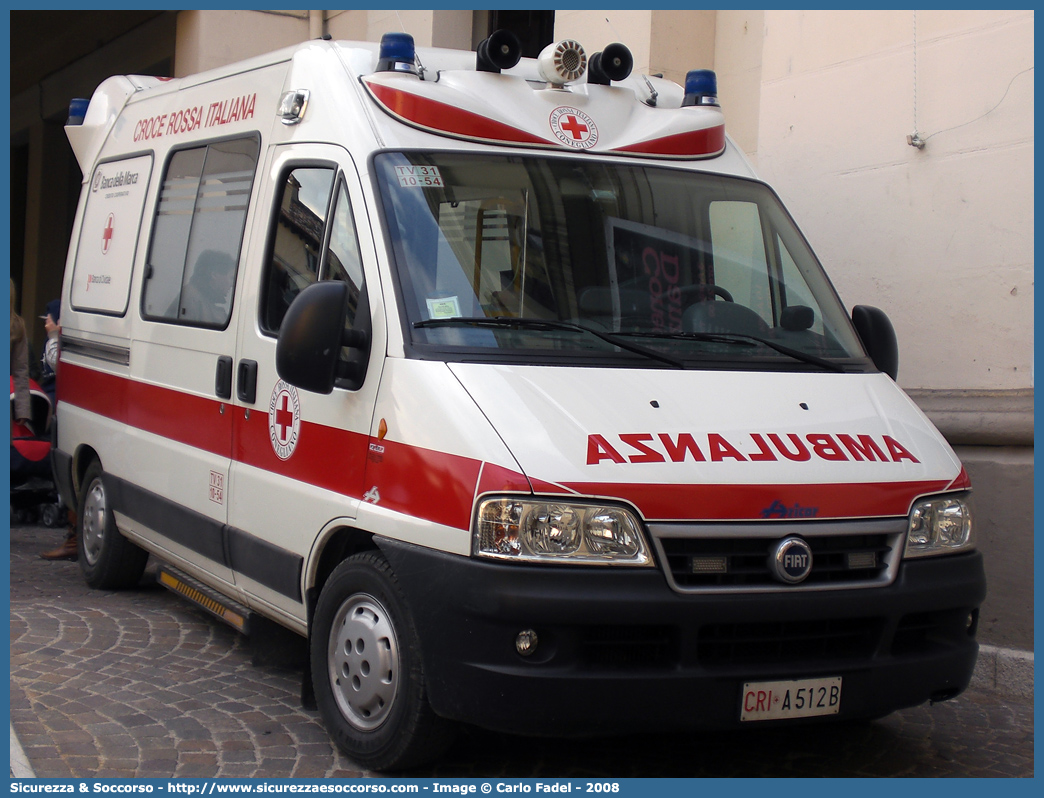 CRI A512B
Croce Rossa Italiana
Conegliano (TV)
Fiat Ducato II serie restyling
Allestitore Aricar S.p.A.
Parole chiave: Croce;Rossa;Italiana;CRI;C.R.I.;Ambulanza;Fiat;Ducato;Aricar;Conegliano