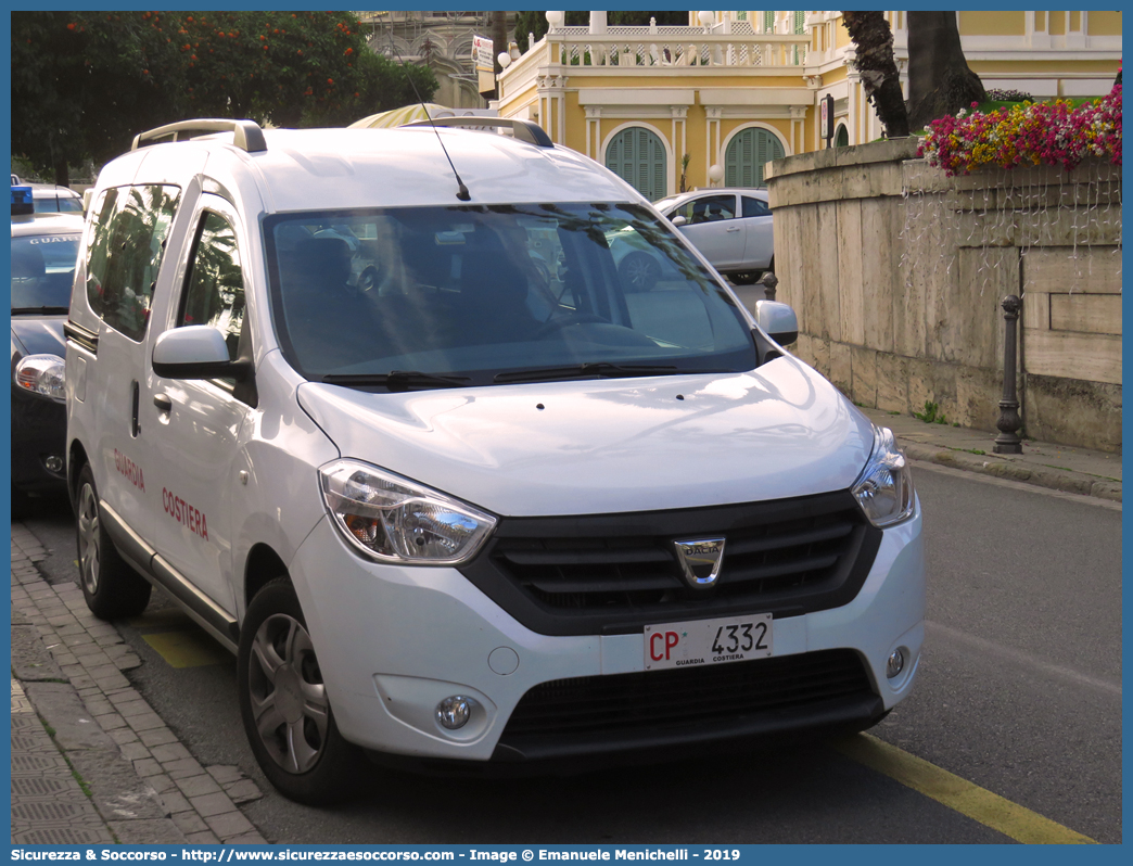 CP 4332
Corpo delle Capitanerie di Porto
Guardia Costiera 
Dacia Dokker
Parole chiave: CP;C.P.;GC;G.C.;Guardia;Costiera;Capitaneria;Capitanerie;di;Porto;Dacia;Dokker