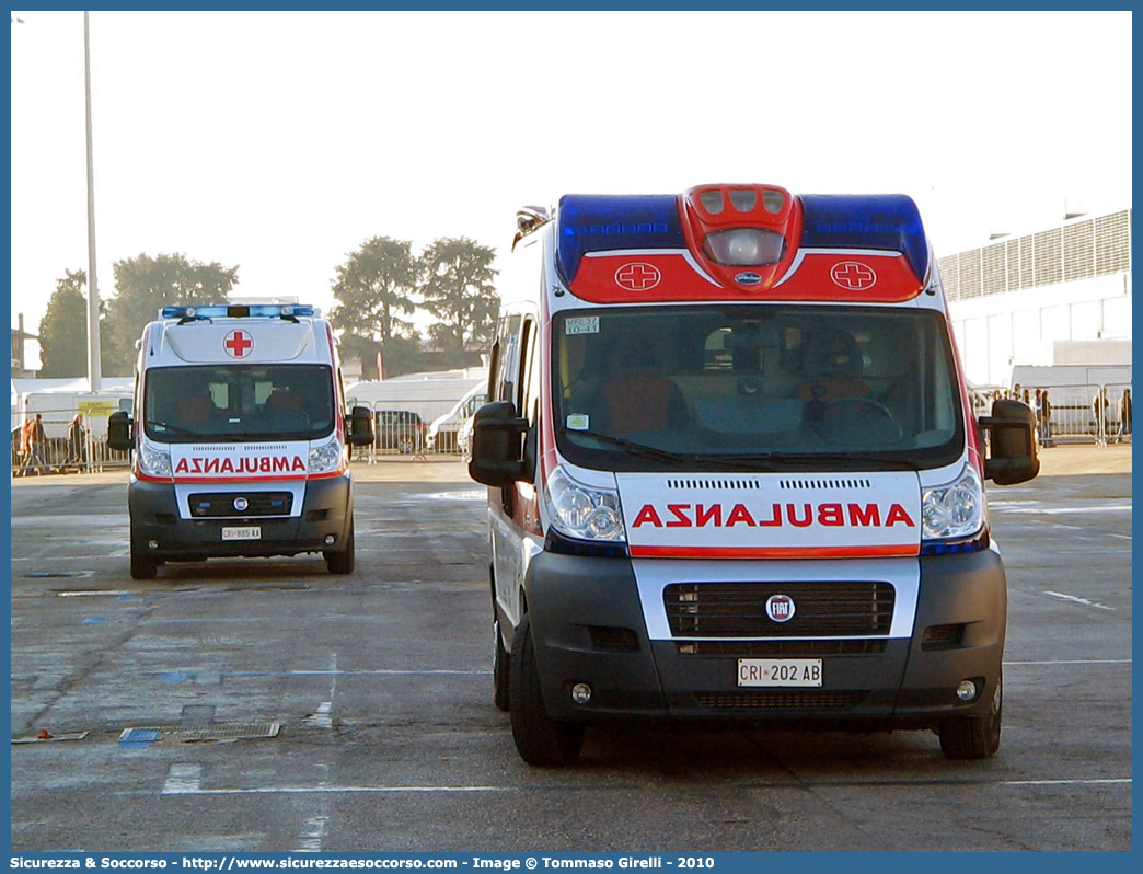 CRI 202AB
Croce Rossa Italiana
Fiat Ducato III serie
Allestitore Aricar S.p.A.
Parole chiave: Croce;Rossa;Italiana;CRI;C.R.I.;Ambulanza;Fiat;Ducato;X250;Aricar