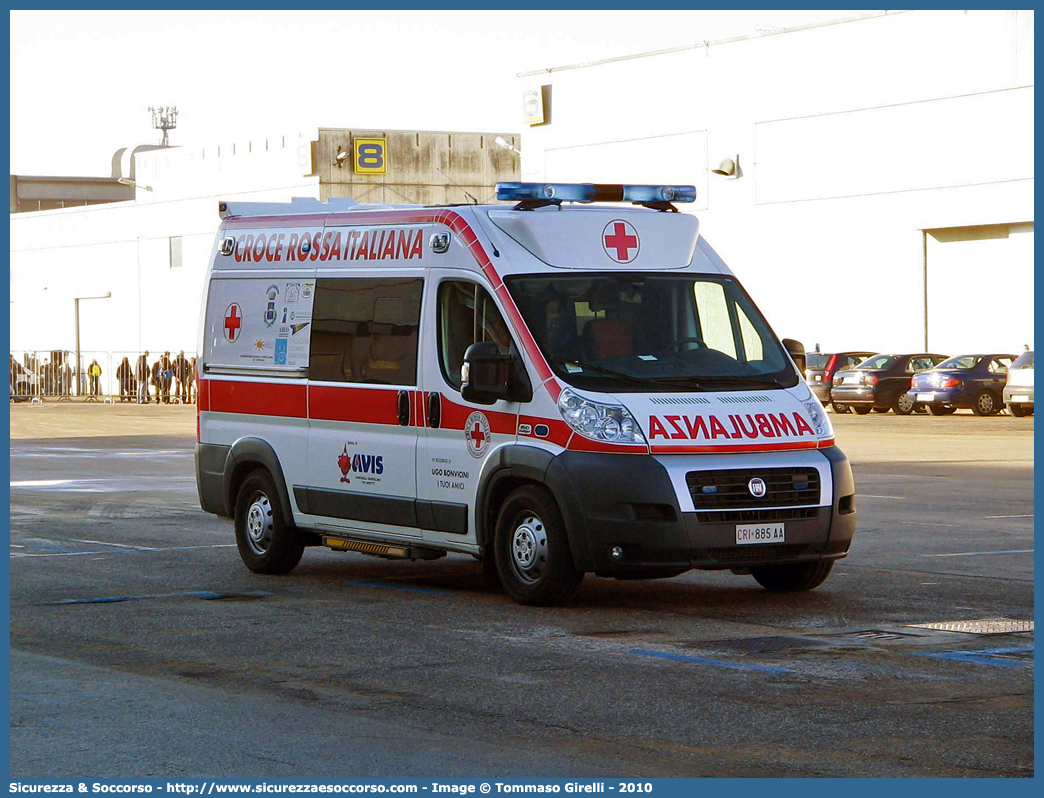 CRI 885AA
Croce Rossa Italiana
Bardolino (VR)
Fiat Ducato III serie
Allestitore Polar Special Car S.n.c.
Parole chiave: Croce;Rossa;Italiana;CRI;C.R.I.;Ambulanza;Fiat;Ducato;X250;Polar Special Car