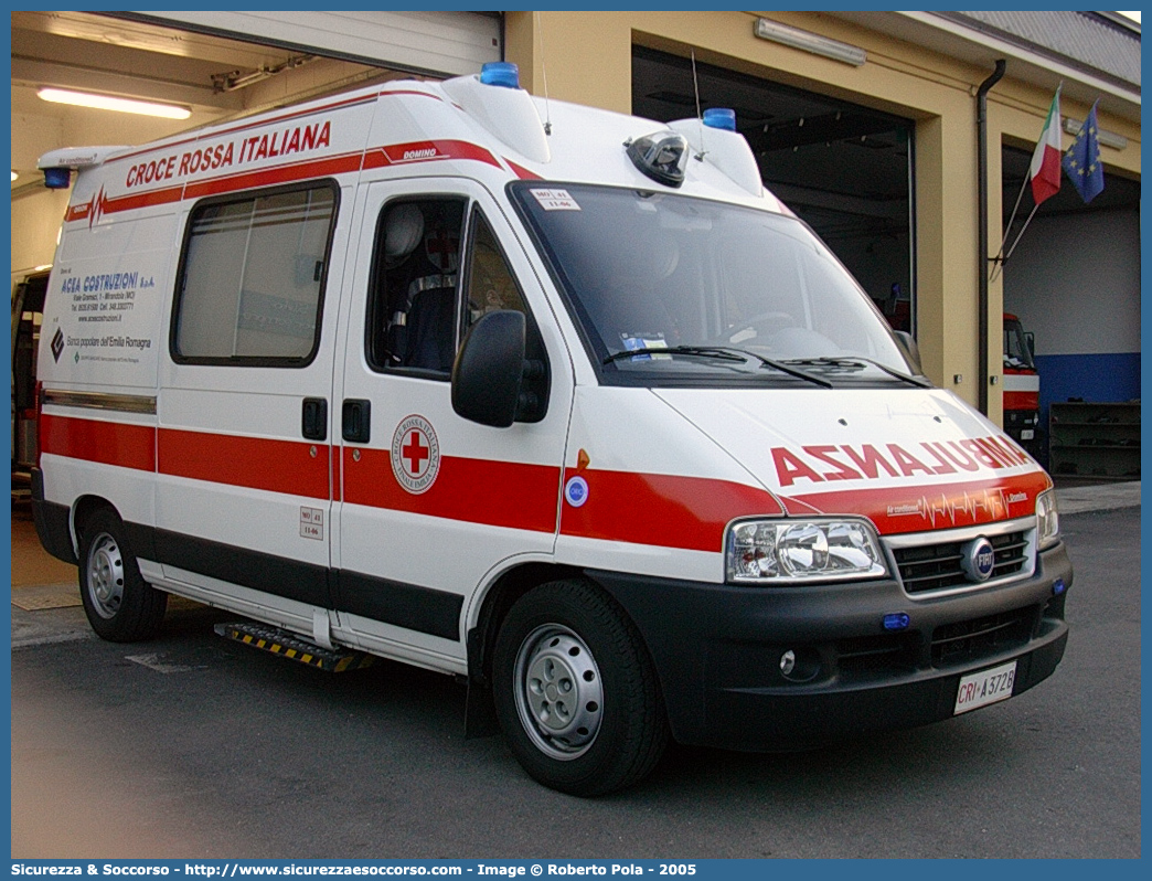 CRI A372B
Croce Rossa Italiana
Finale Emilia
Fiat Ducato II serie restyling
Allestitore Orion S.r.l.
Parole chiave: Croce;Rossa;Italiana;CRI;C.R.I.;Ambulanza;Fiat;Ducato;Orion;Finale Emilia