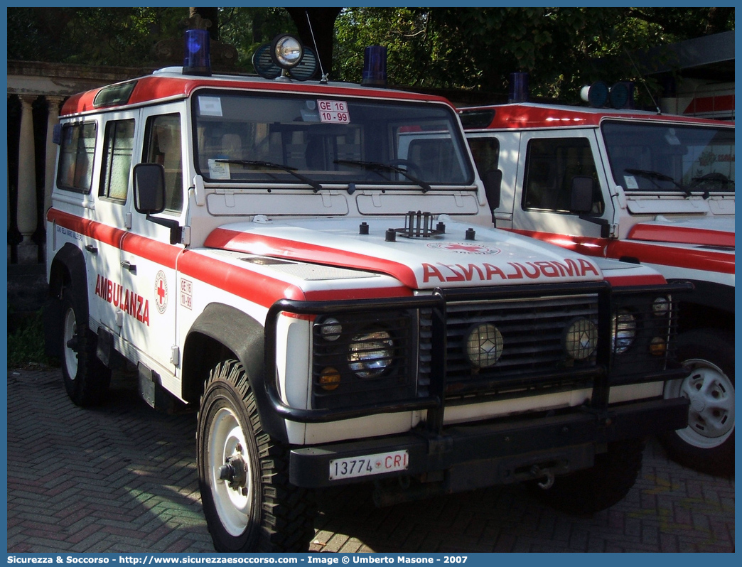 CRI 13774
Croce Rossa Italiana
Arenzano (GE)
Land Rover Defender 110
Parole chiave: Croce;Rossa;Italiana;CRI;C.R.I.;Ambulanza;Land Rover;Defender;110;Arenzano